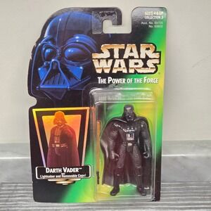 Kenner Star Wars Power of the Force Darth Vader Hologram Green Card 69802 1997